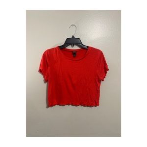Red crop top